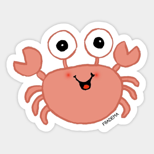 Mr. Krabs walks sideways Sticker by Fradema